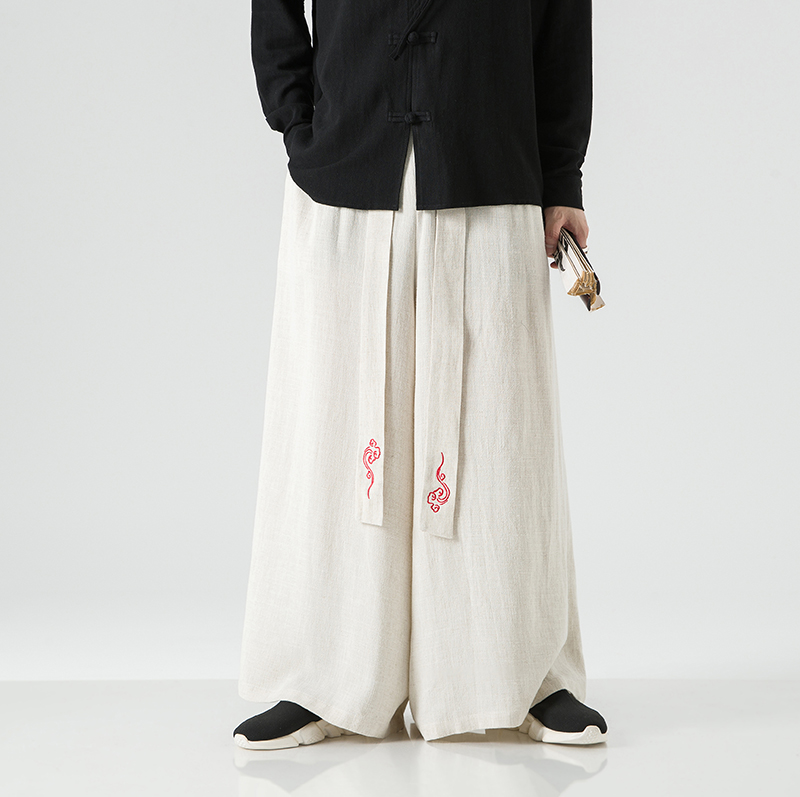 Men'S Fashion Linen Pants - 2023 Fashion Men Linen Wide Leg