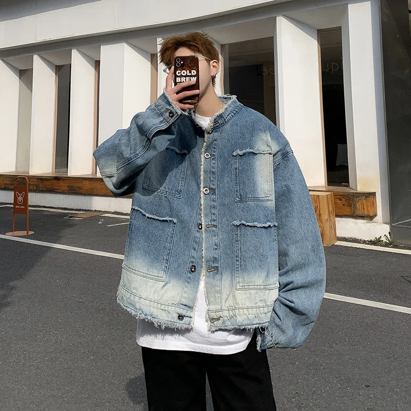 Men'S Fashion Linen Pants - American Retro Hip Pop Raw Edge