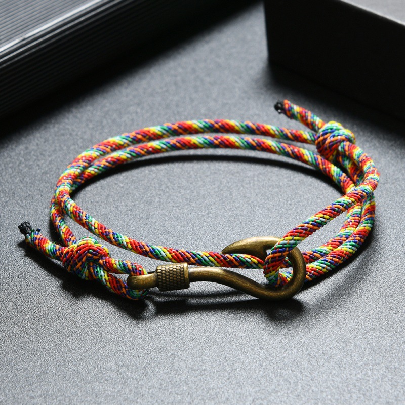 Milan Men'S Fashion - Trendy Charm Fish Hook Anchor Bracelet