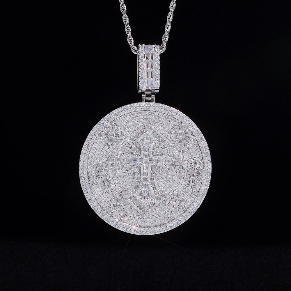 Mens Fashion Discord - ESKEEM New Iced Out Cross Pendant