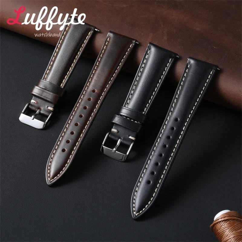 Mens Fashion Discord - Vintage Retro Oil Wax Leather Watch