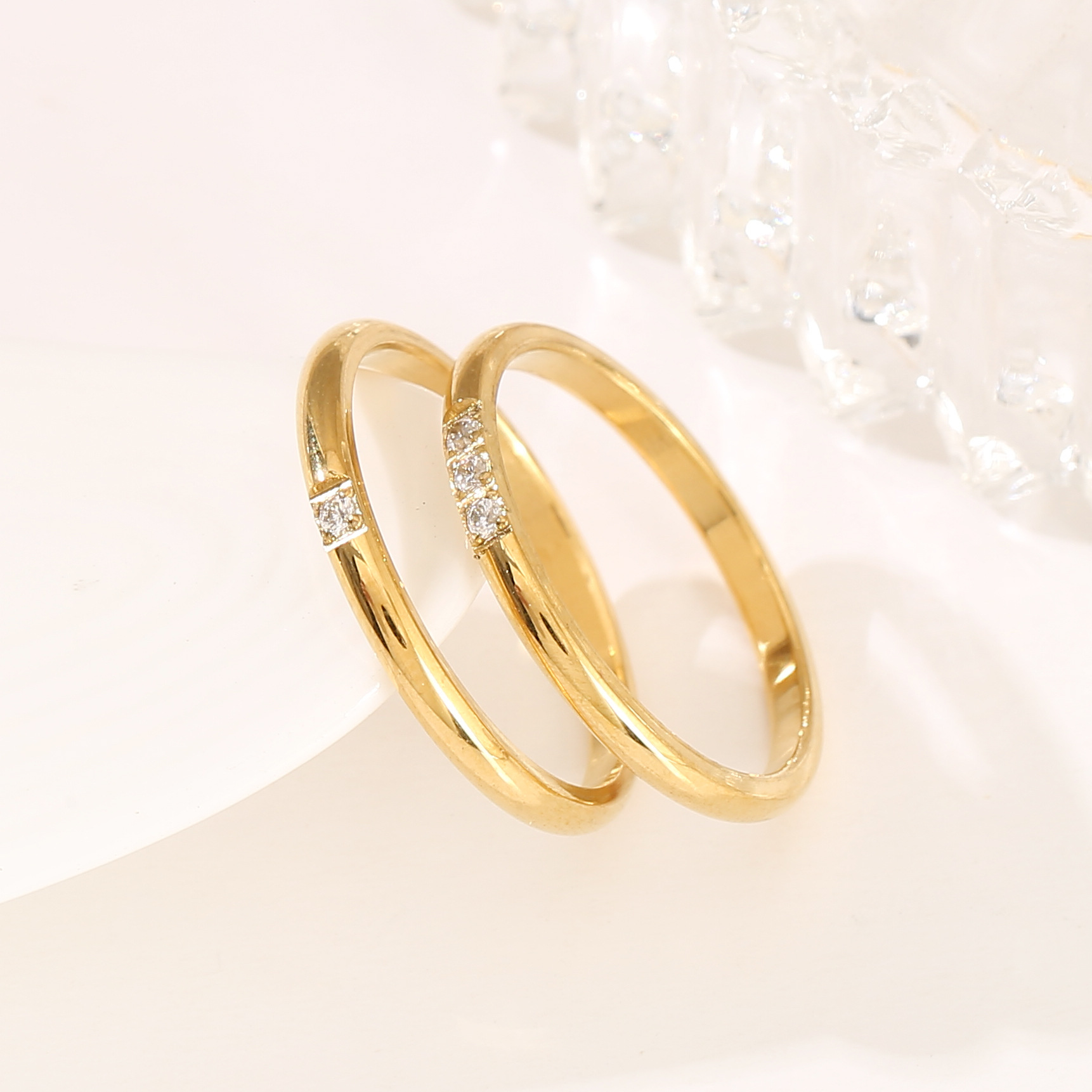 Men'S Fashion Today - Stainless Steel Royal White Zircon Rings