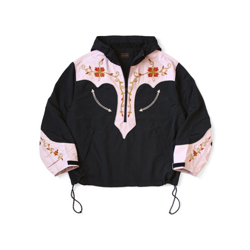Windbreaker Men Zip - High Street Kapital Floral Embroidery Anorak