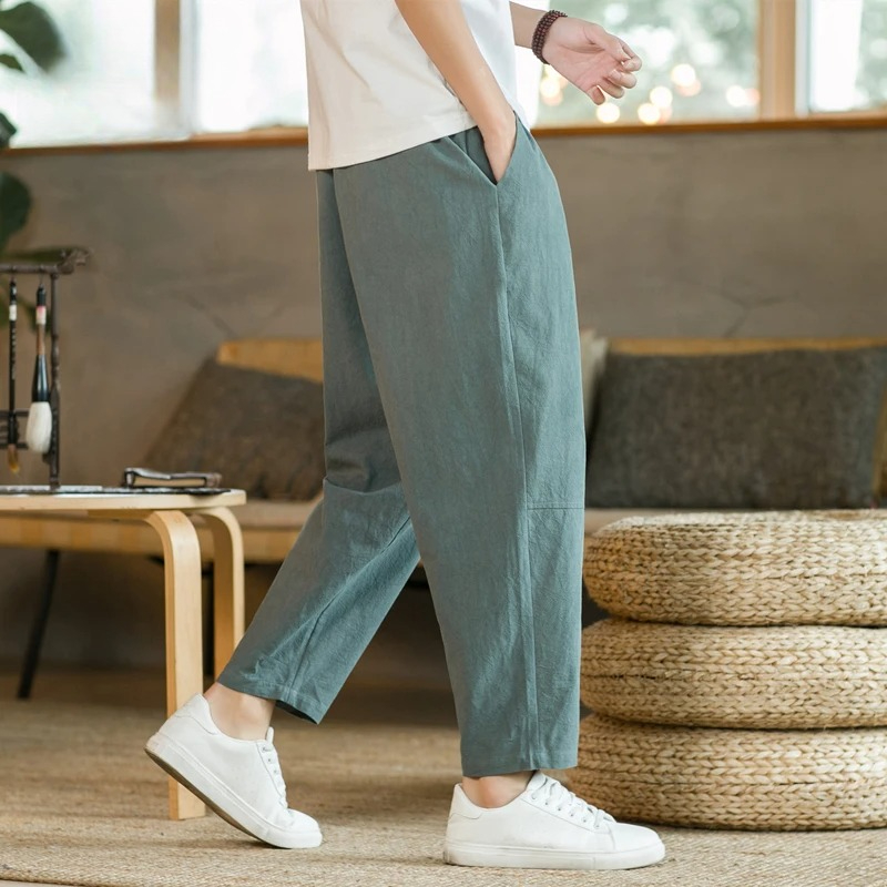 Men'S Fashion Linen Pants - Men's Trousers Cotton Linen Fashion Casual