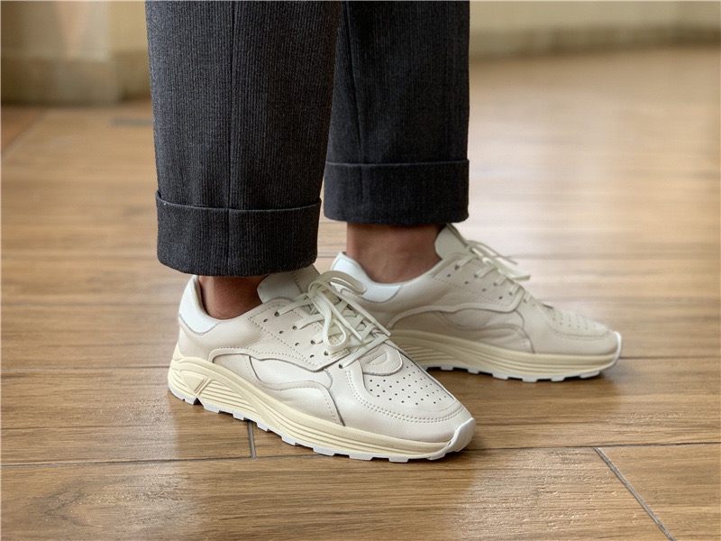 Mens Fashion Show - Round-toe Lace-up Casual White Thick-soled Men’s