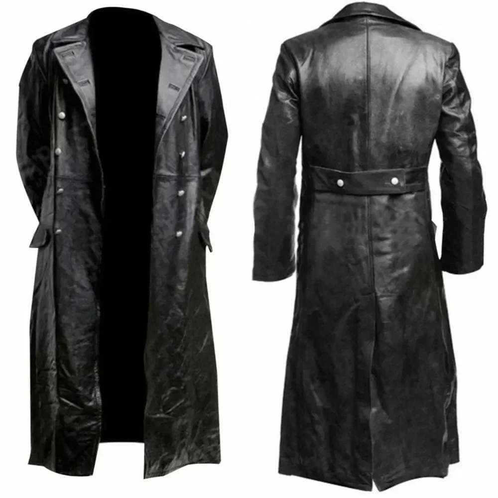 Trench Coat Men - Men’s Full-Length Long Trench Coat –