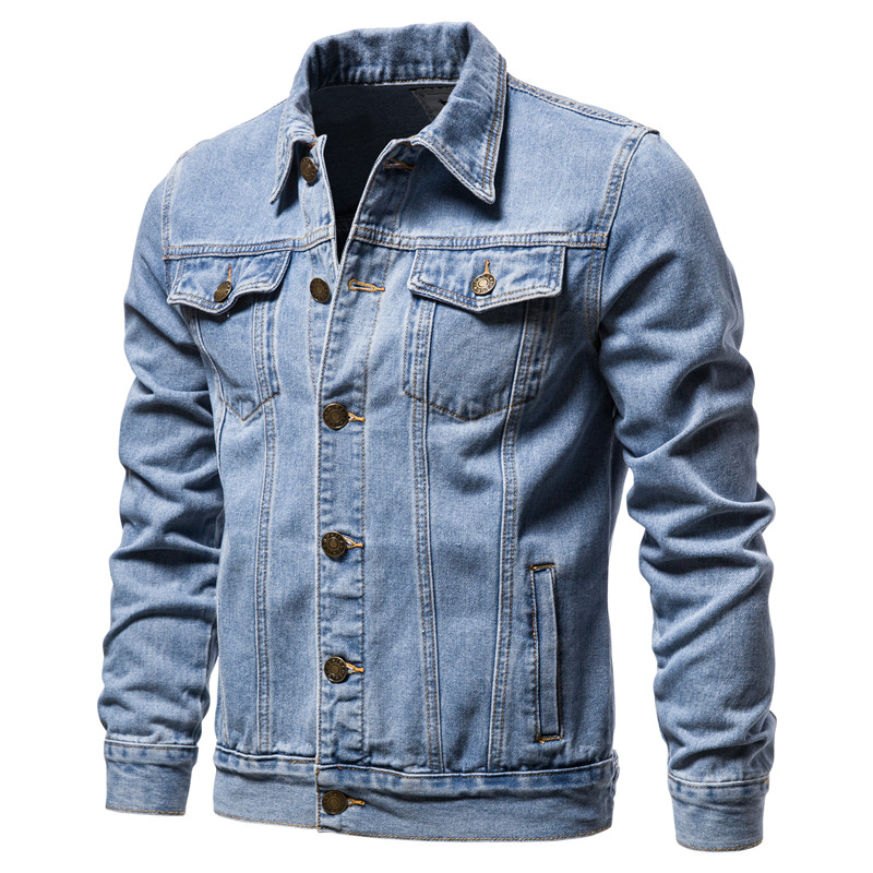 Men'S Fashion Linen Pants - 2025 Autumn Men Solid Denim Jackets