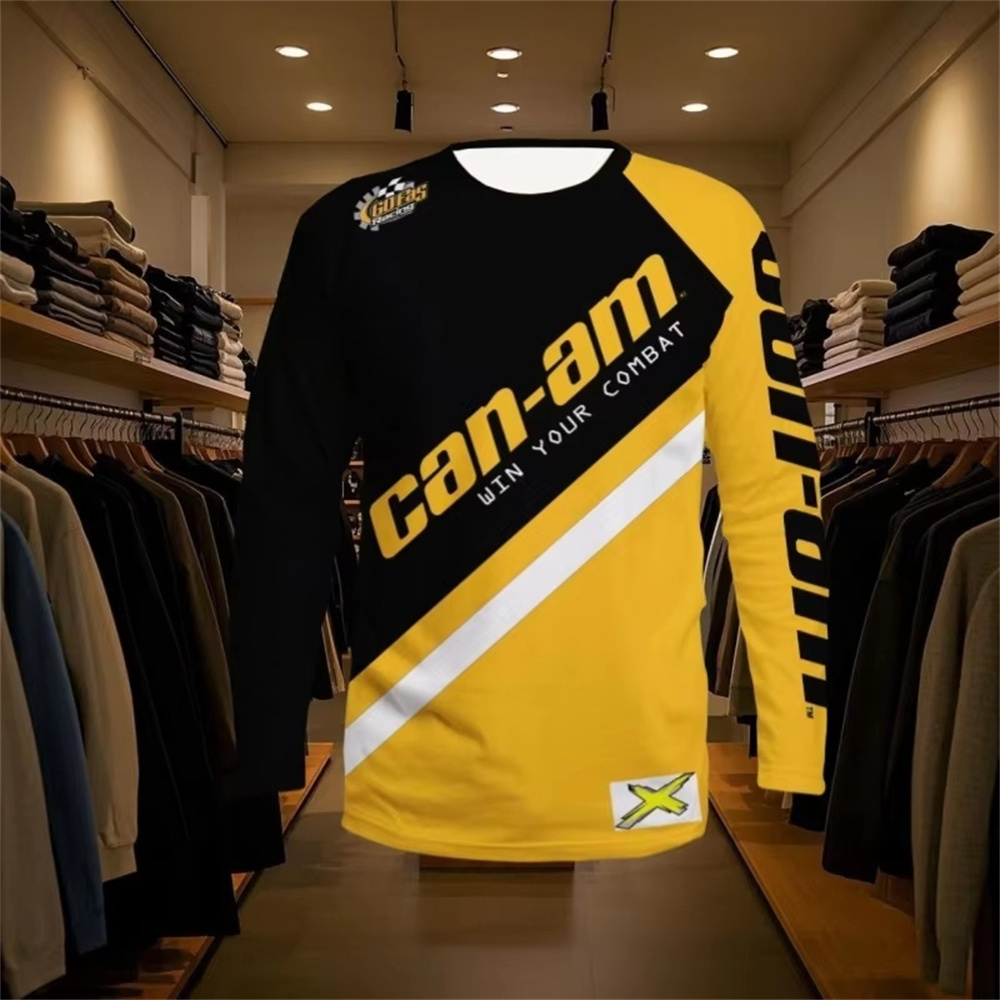 Men'S Fashion For Summer 2026 - Motorcycle Racing Long Sleeve Round Neck