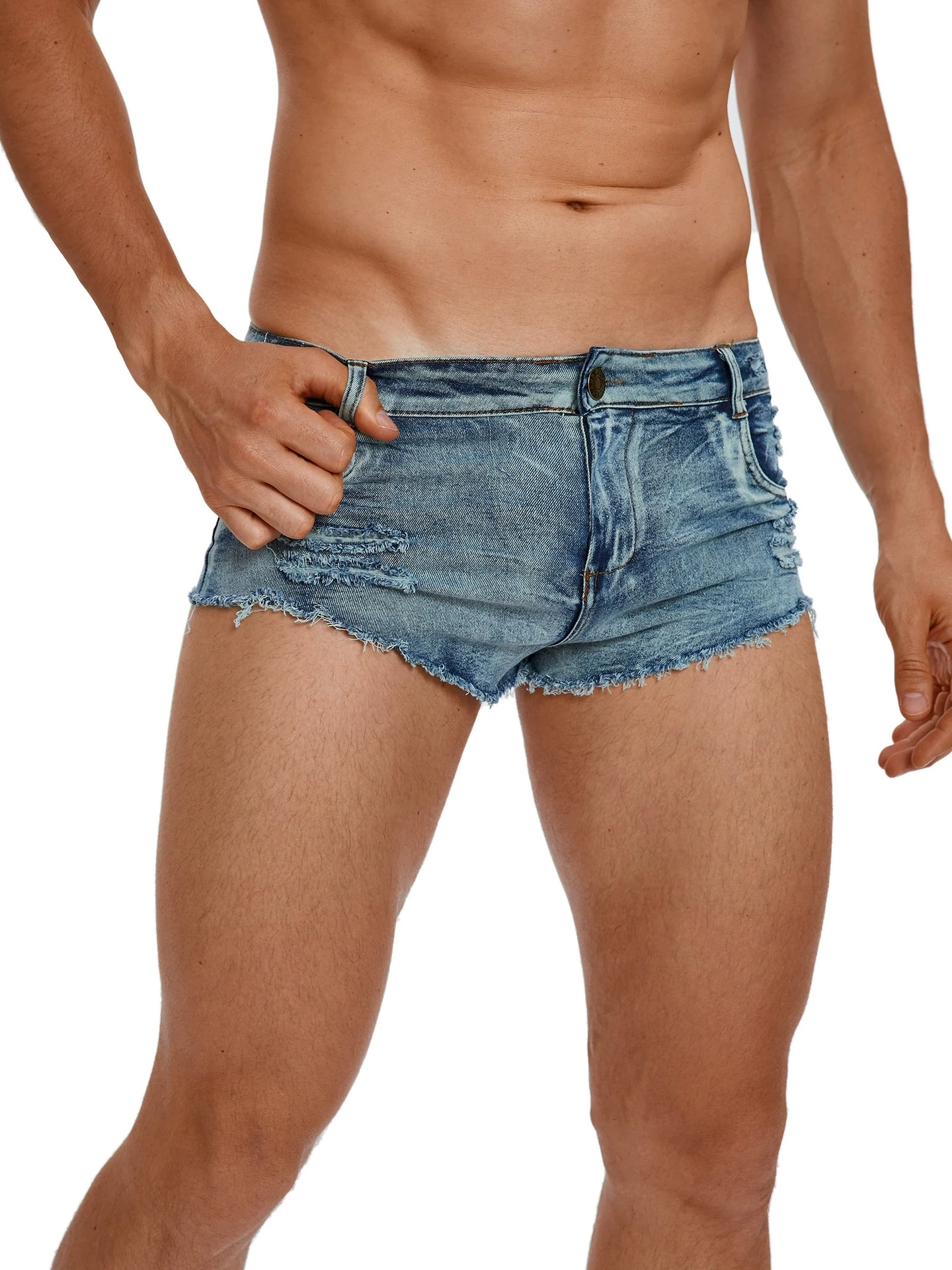Men'S Fashion Linen Pants - Men's Low Waist Jeans Shorts Fashion