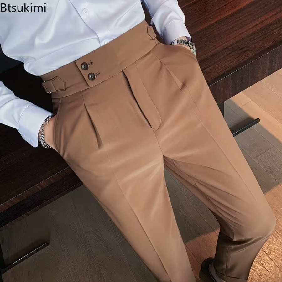 Men'S Fashion Linen Pants - New 2026 Men's Solid Color Suit