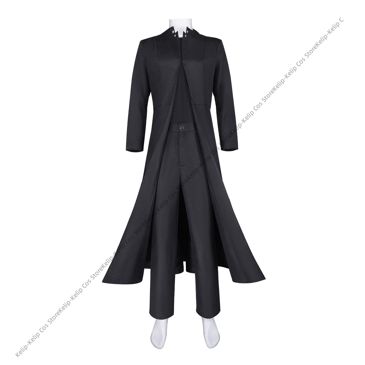 Black Cyber Agent Cosplay Cost - Trench Coat Men 评论和价格