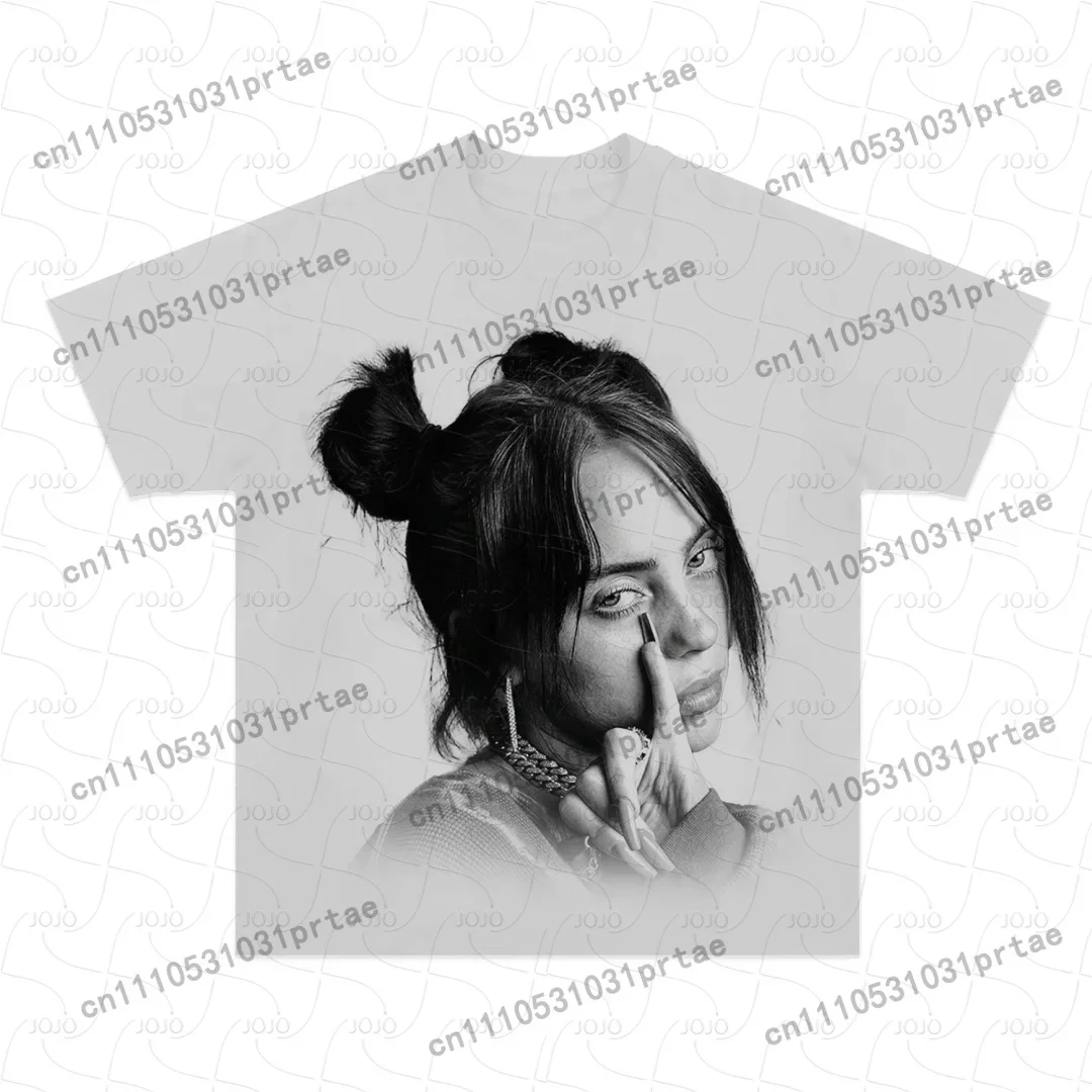 Billie Eilish Retro Pattern T- - Mens Fashion Summer 2025 评论和价格