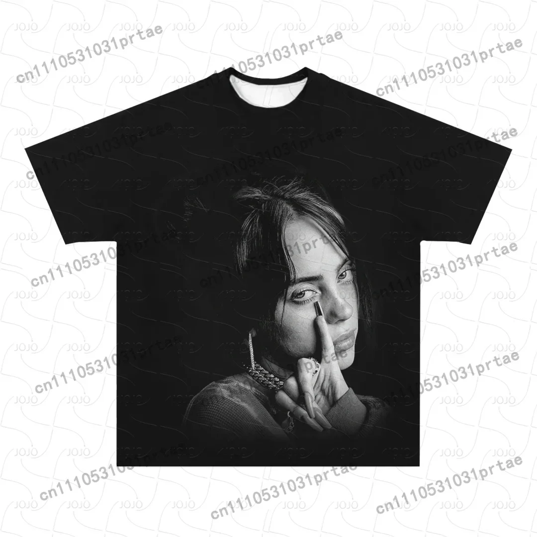 Billie Eilish Retro Pattern T- - Mens Fashion Summer 2025 评论和价格