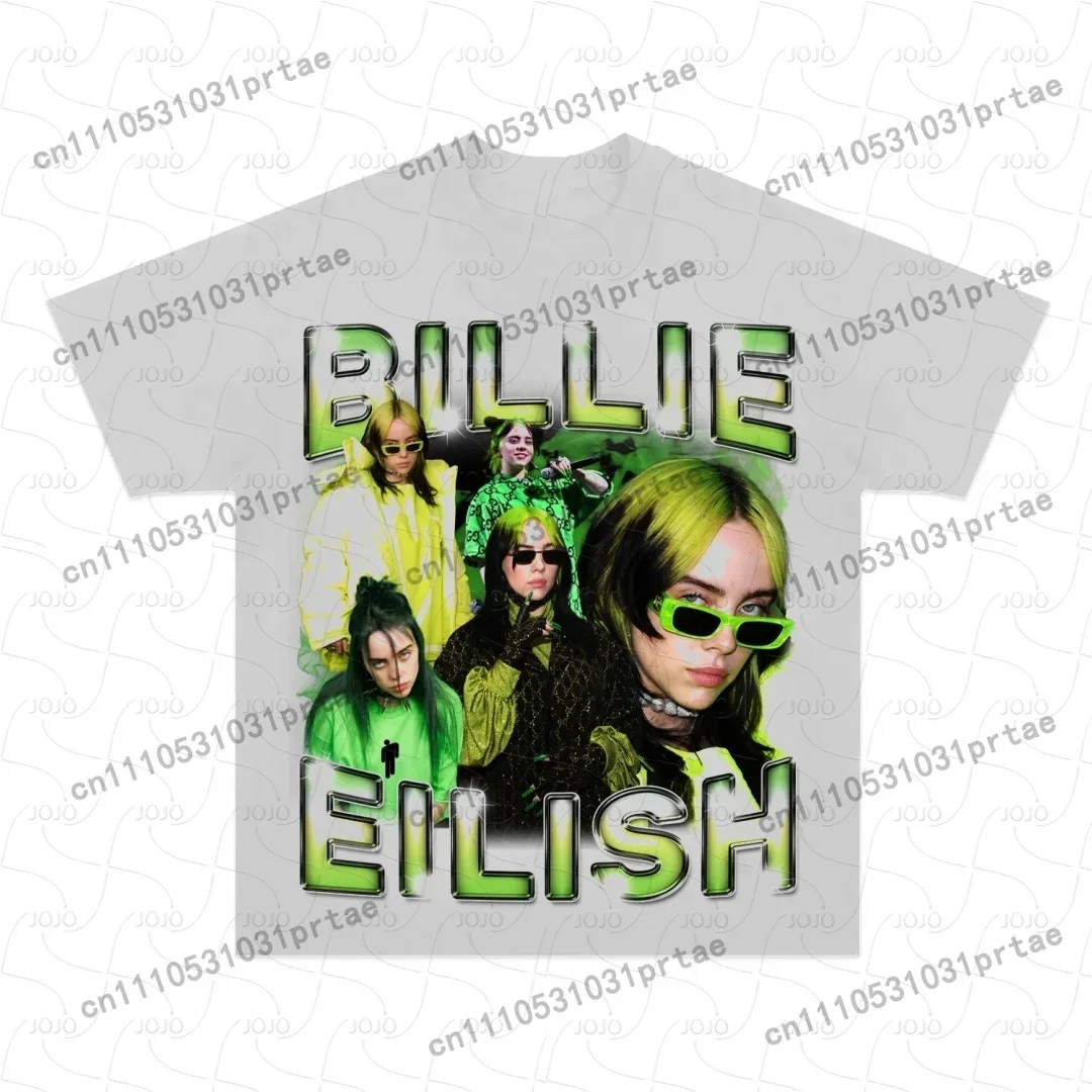 Billie Eilish Retro Pattern T- - Mens Fashion Summer 2025 评论和价格