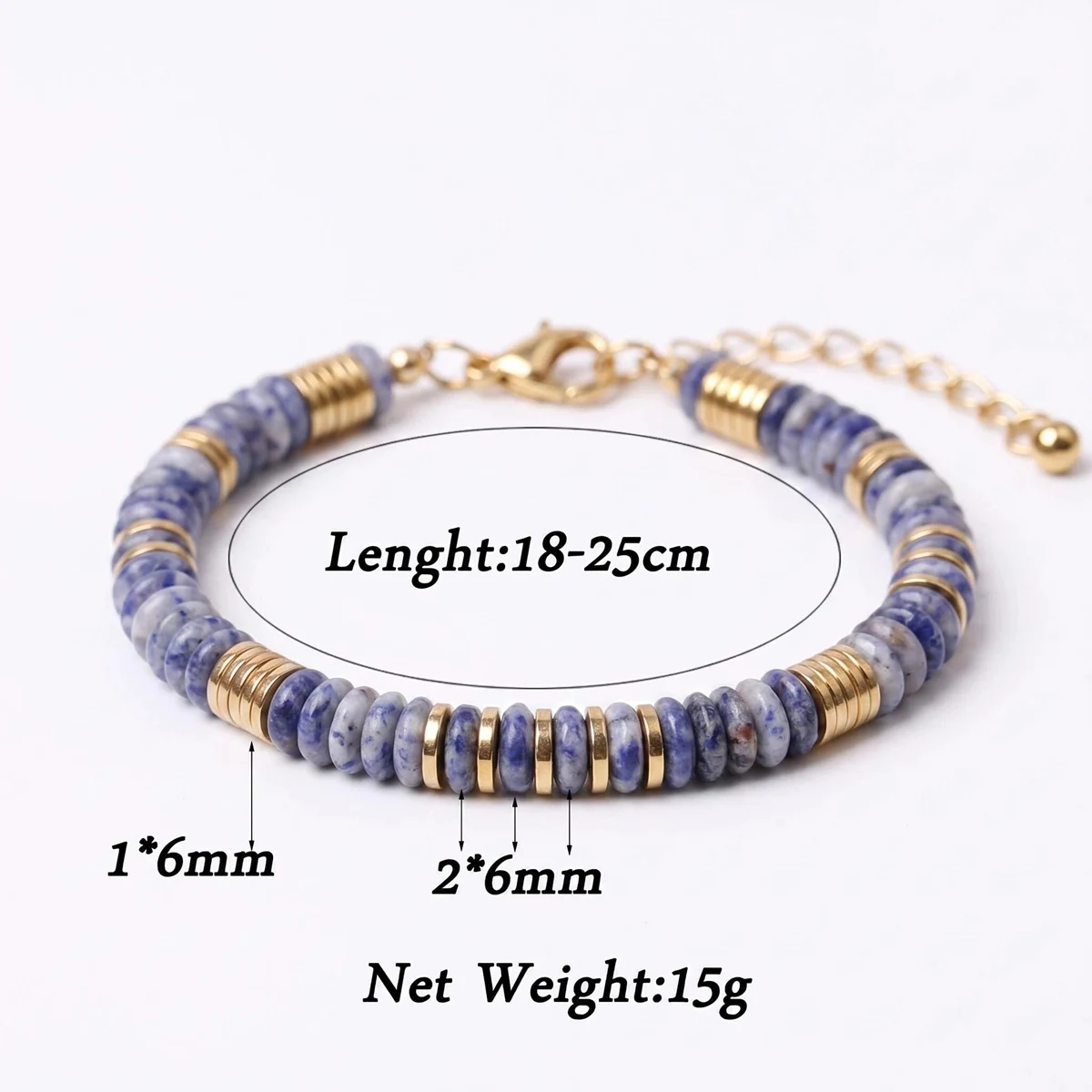 6x3MM Disc Beaded Gemstone Bra - Mens Fashion Discord 评论和价格
