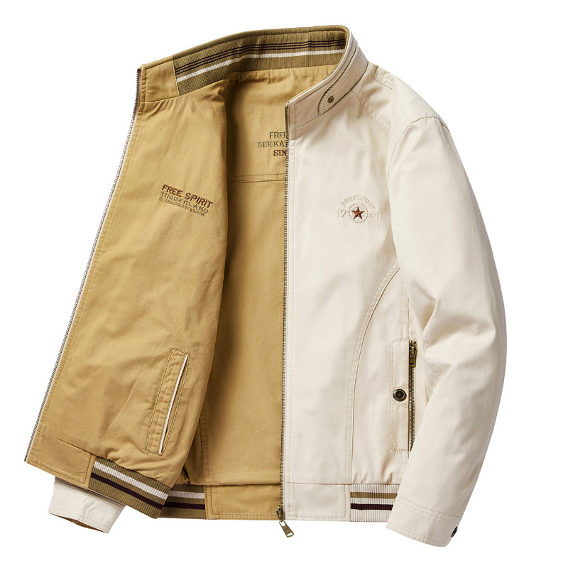 Double-Sided Wear Hiking Jacke - Windbreaker Men Zip 评论和价格