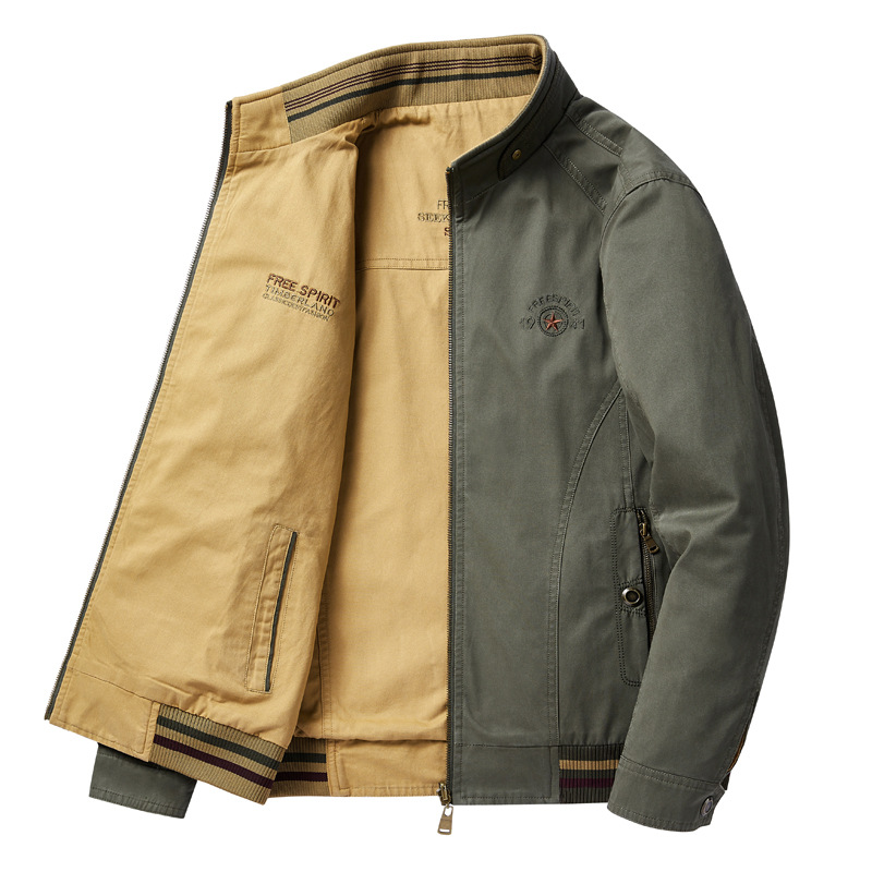 Double-Sided Wear Hiking Jacke - Windbreaker Men Zip 评论和价格