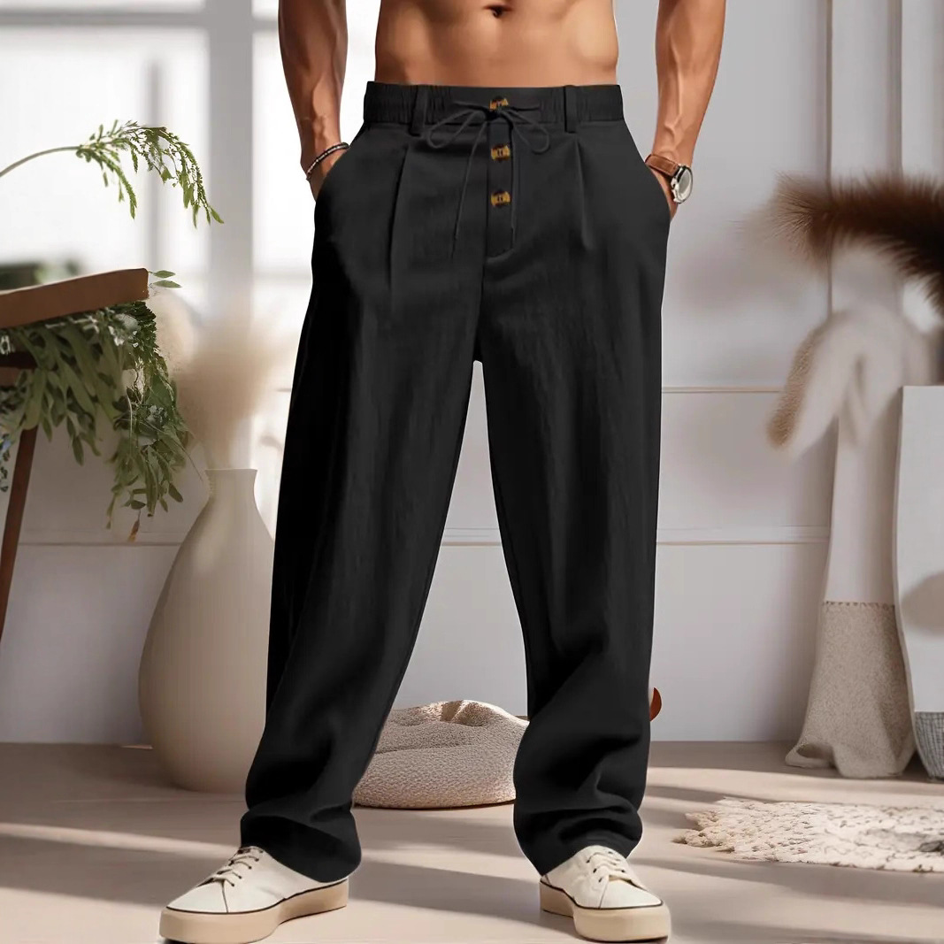 New Men's Cotton and Linen Cas - Men'S Fashion Linen Pants 评论和价格