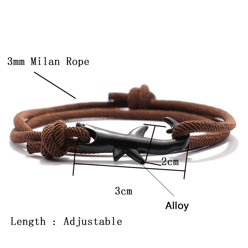 New Nautical Bracelet Men Blac - Milan Men'S Fashion 评论和价格