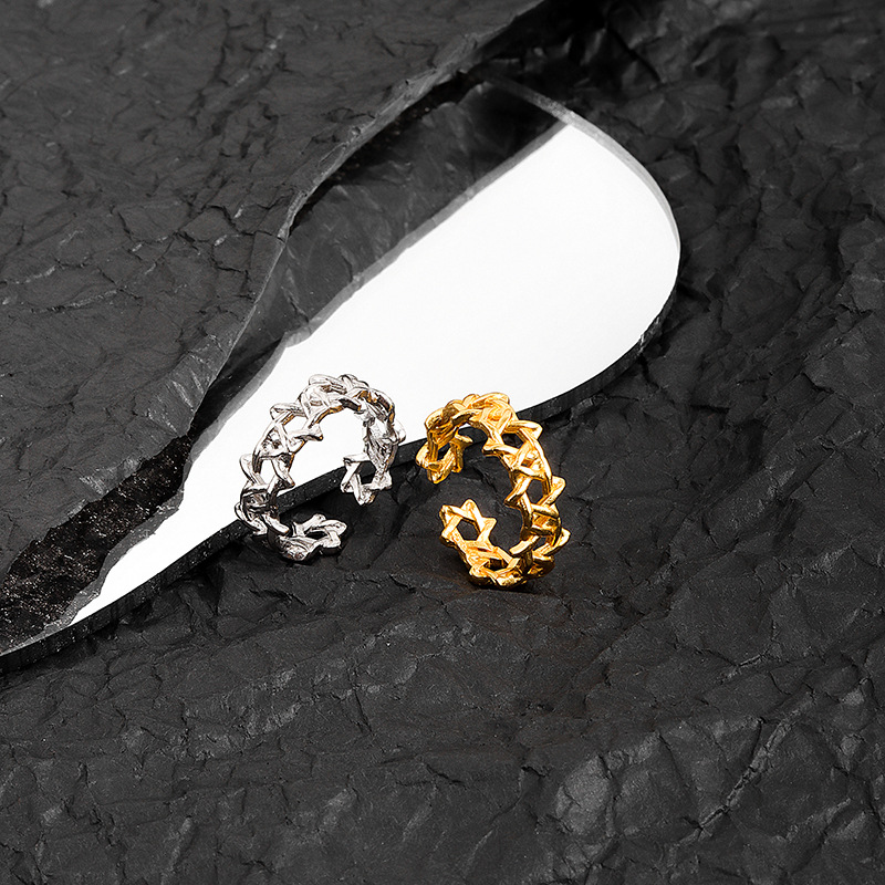 Gold Color Geometric Hexagram  - Men'S Fashion Today 评论和价格