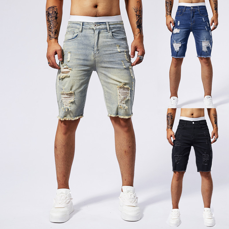 2025 Summer New Men's Ripped D - Mens Fashion Summer 2025 评论和价格