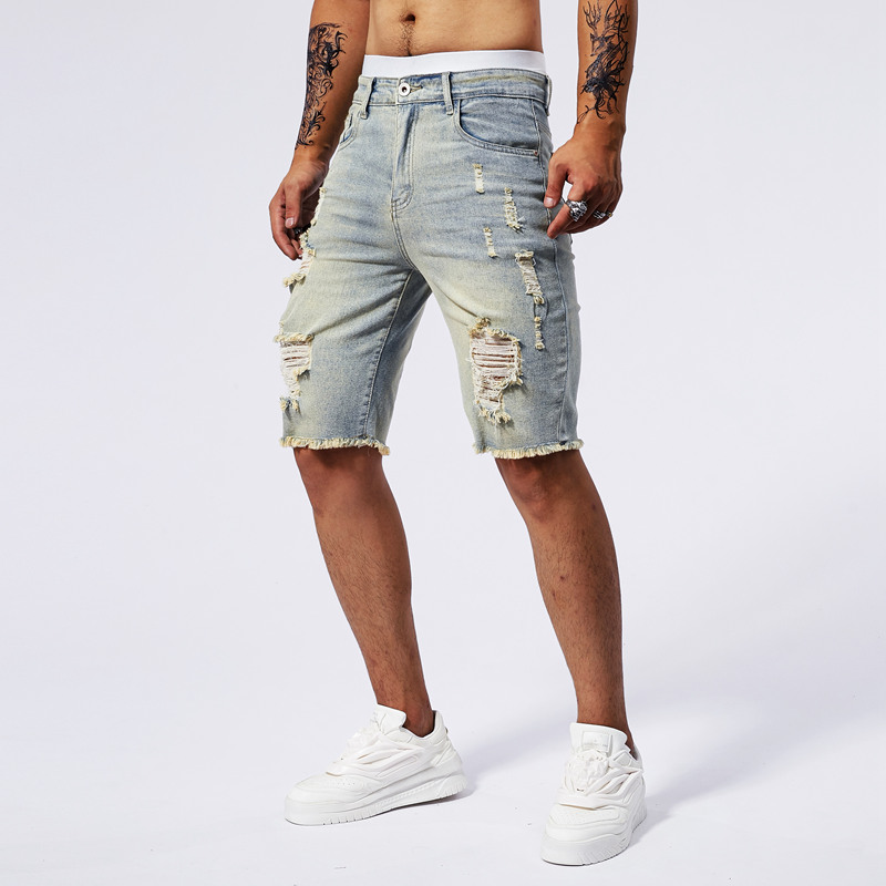 2025 Summer New Men's Ripped D - Mens Fashion Summer 2025 评论和价格