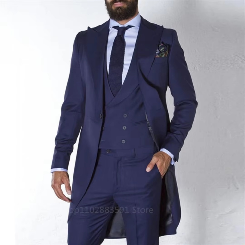 3 Pieces Men's Tailcoat Tuxedo - Mens Fashion Trajes 评论和价格