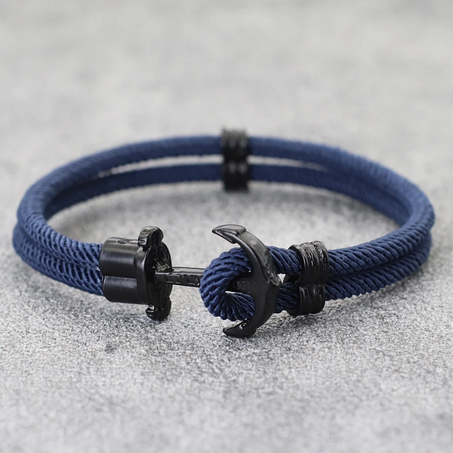 Trendy Men Bracelet Anchor Bil - Milan Men'S Fashion 评论和价格