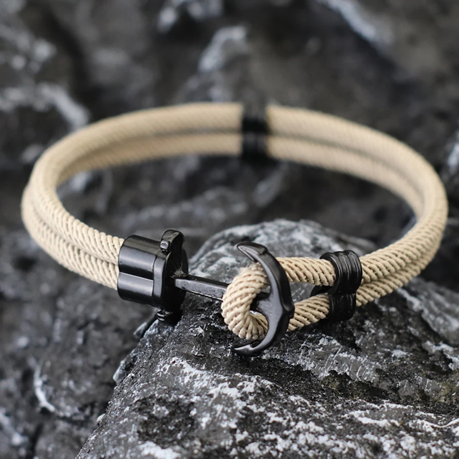 Trendy Men Bracelet Anchor Bil - Milan Men'S Fashion 评论和价格