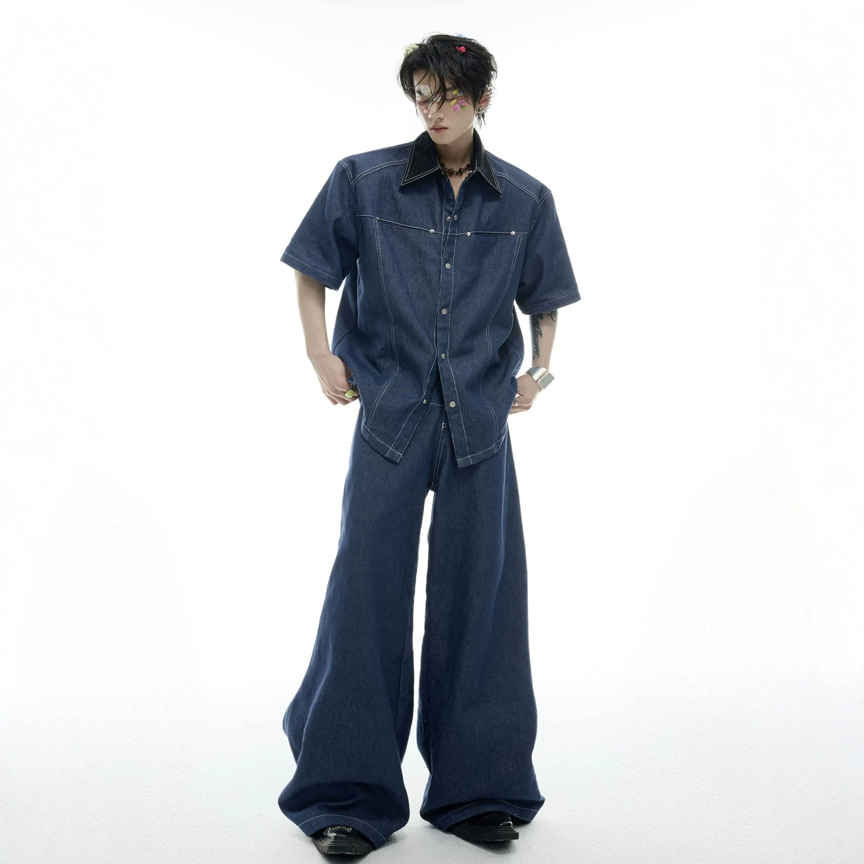 Summer Men's Denim Matching Se - Men'S Fashion Jeans 评论和价格