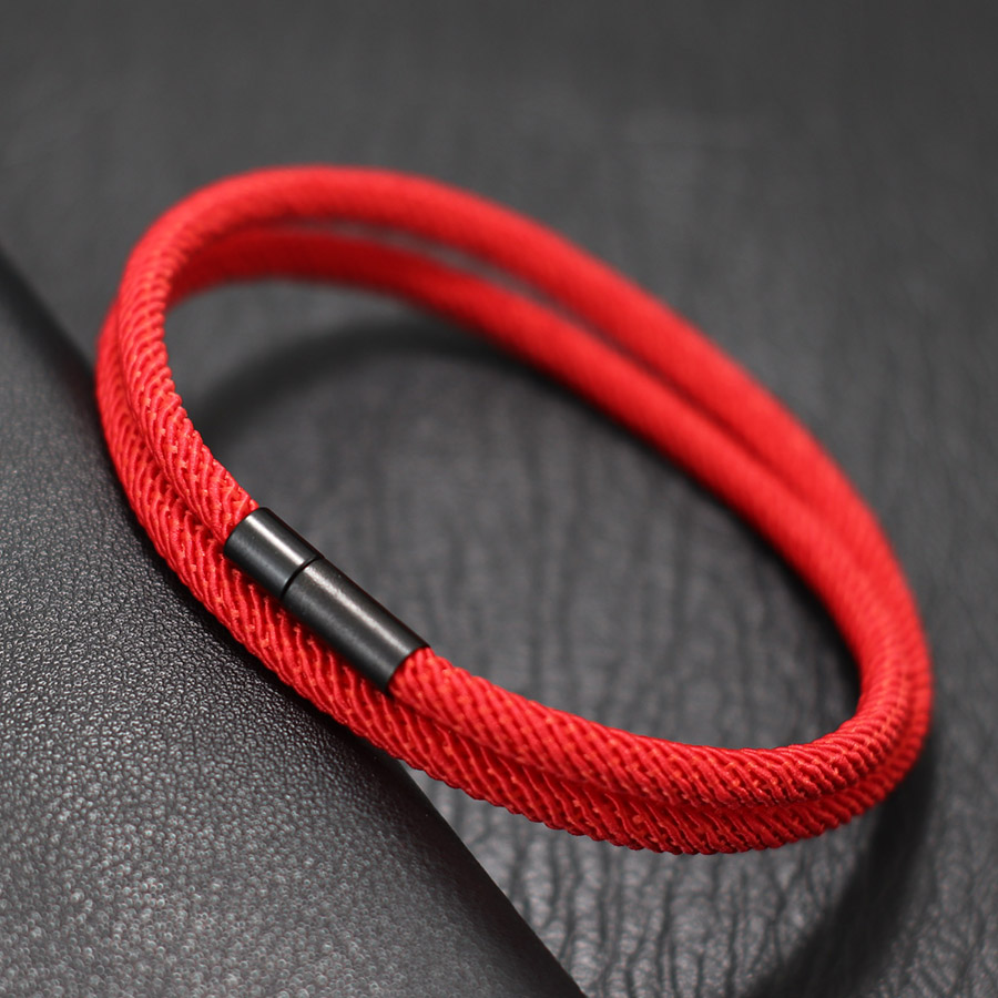 Lucky Red Men Bracelet Bilayer - Milan Men'S Fashion 评论和价格