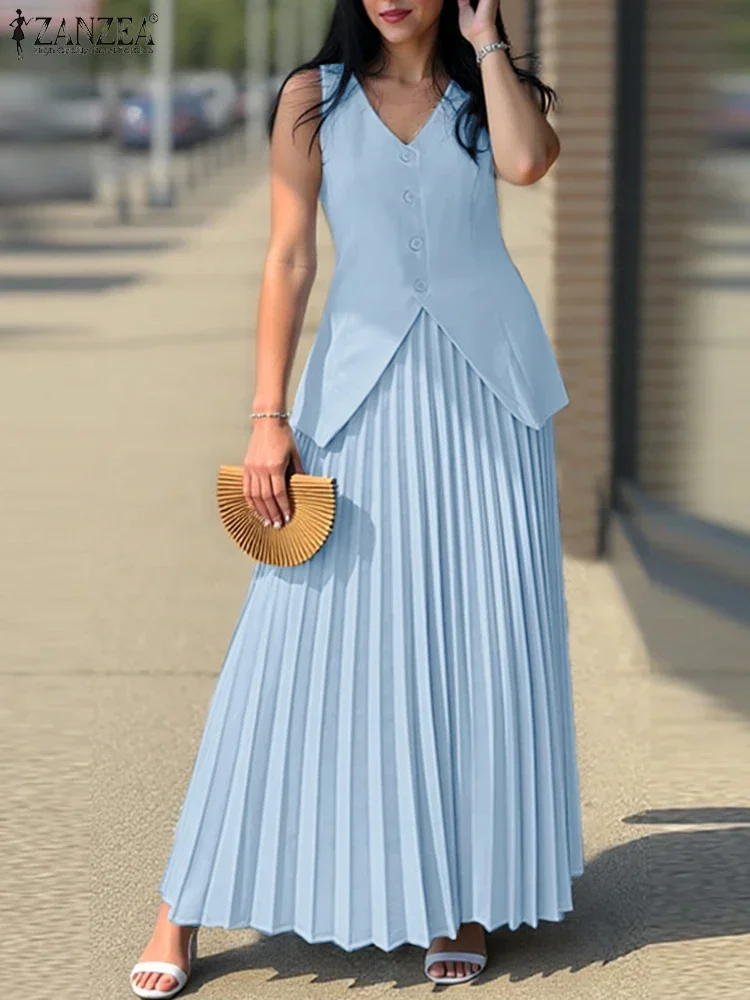 ZANZEA Summer 2PCS Dress Sets  - Mens Fashion Summer 2025 评论和价格