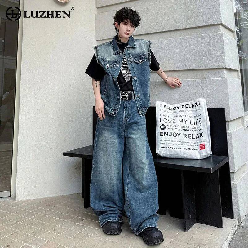 LUZHEN 2026 Summer Denim Two-p - Men'S Fashion Jeans 评论和价格
