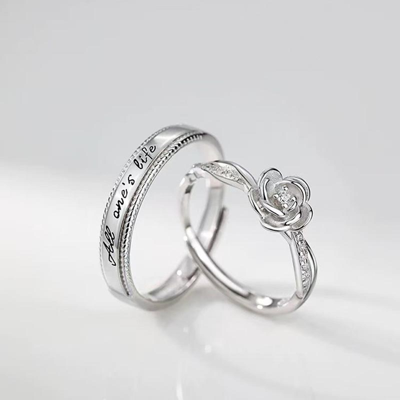 2pcs Romantic Zircon Rose and  - Men'S Fashion Today 评论和价格
