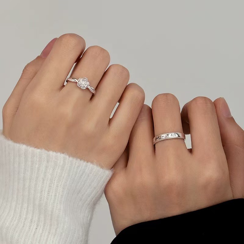 2pcs Romantic Zircon Rose and  - Men'S Fashion Today 评论和价格