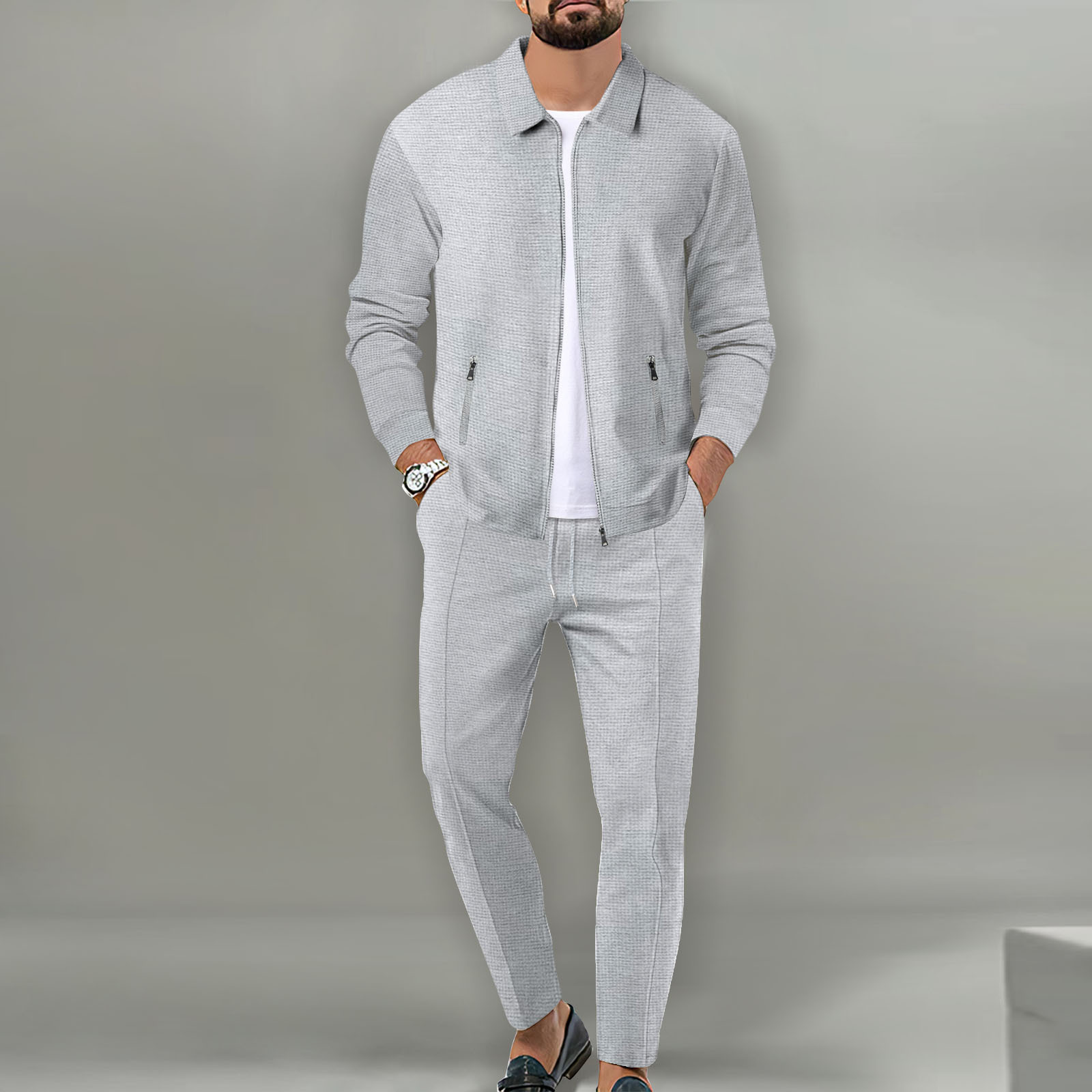 Men's autumn jacket set for yo - Knitted Cardigan Men 评论和价格
