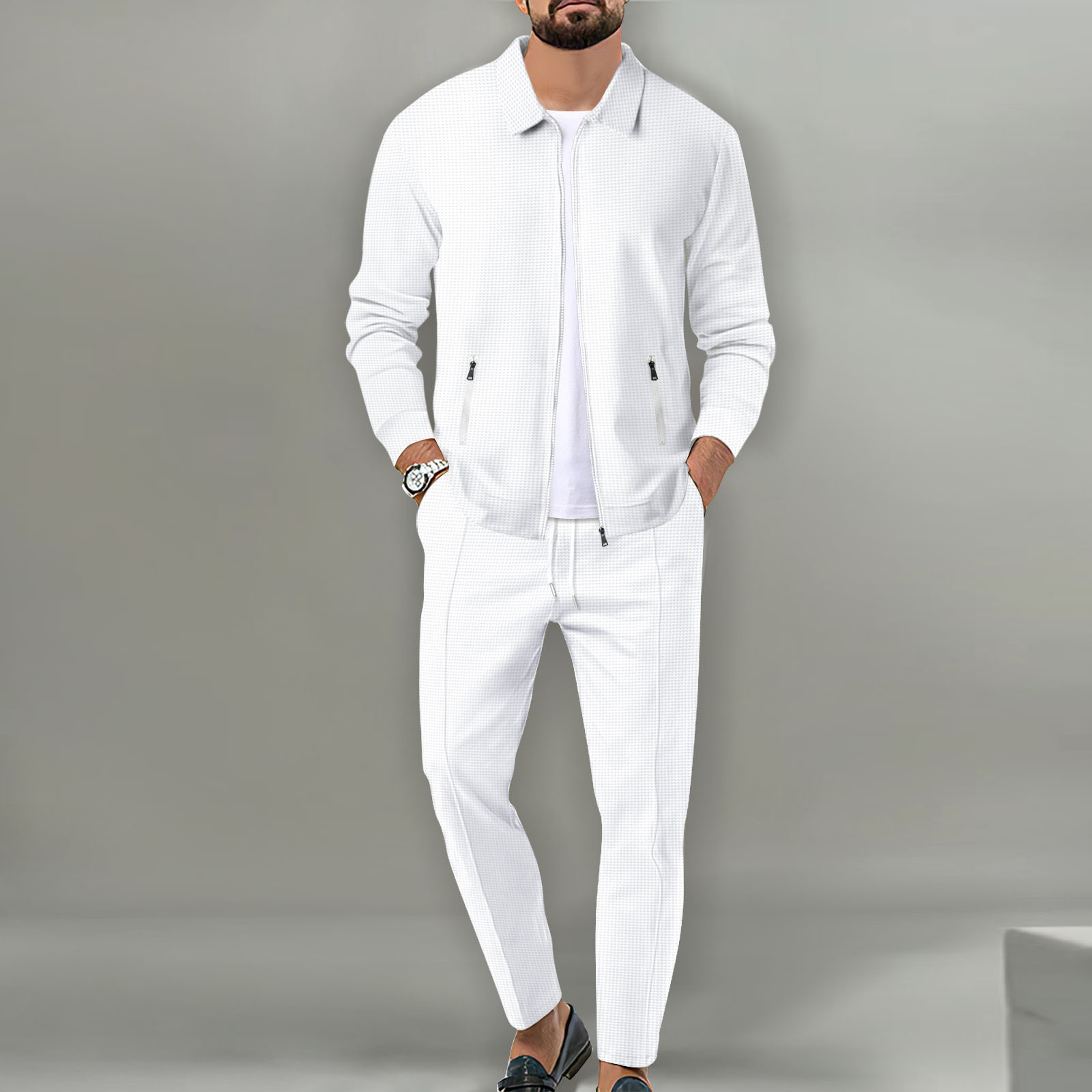 Men's autumn jacket set for yo - Knitted Cardigan Men 评论和价格