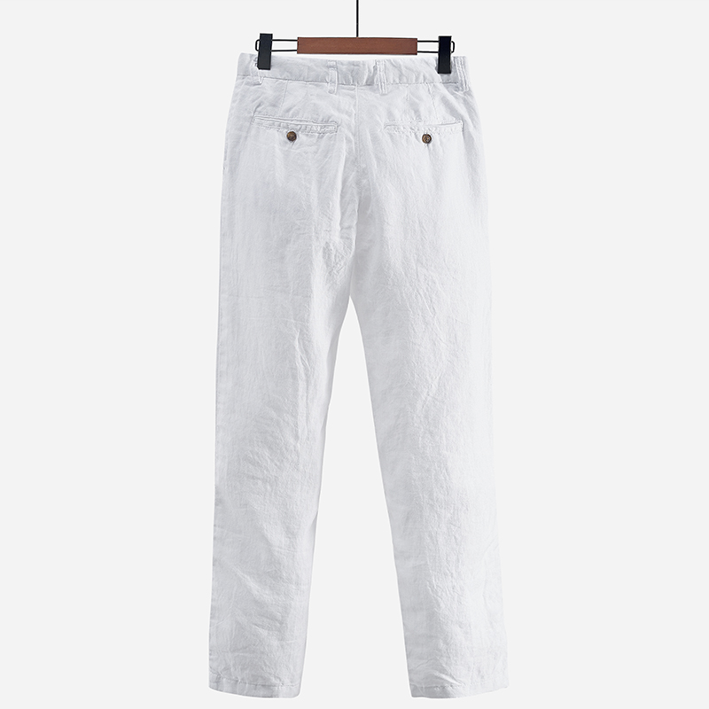Japanese style simple men's li - Men'S Fashion Linen Pants 评论和价格