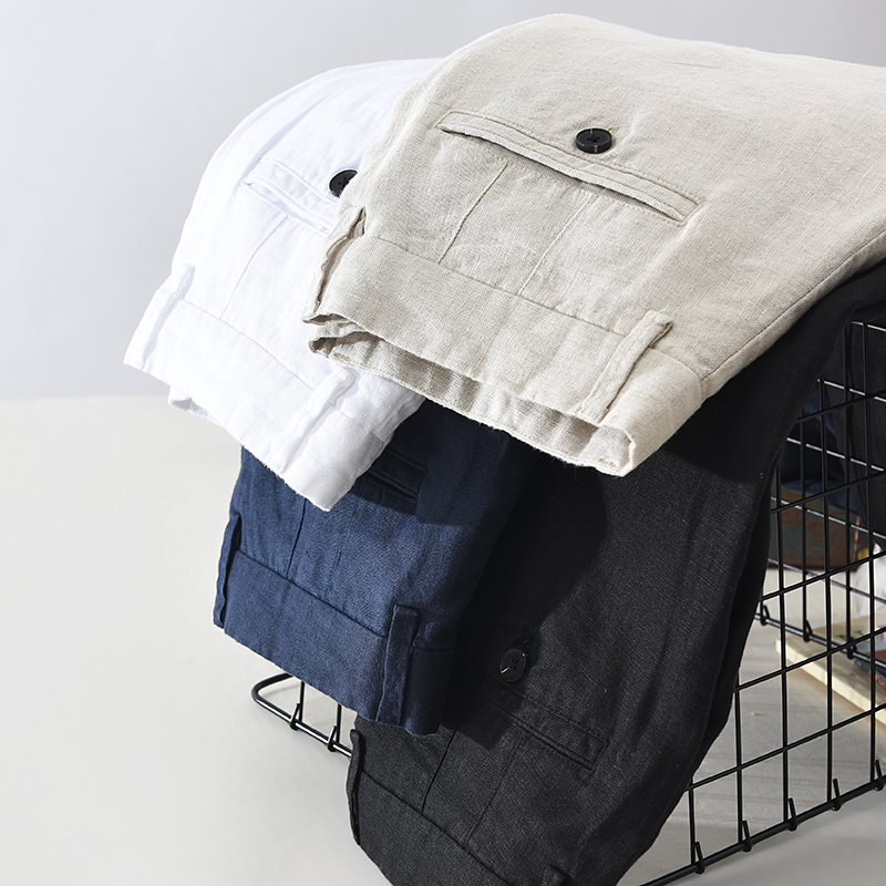 Japanese style simple men's li - Men'S Fashion Linen Pants 评论和价格
