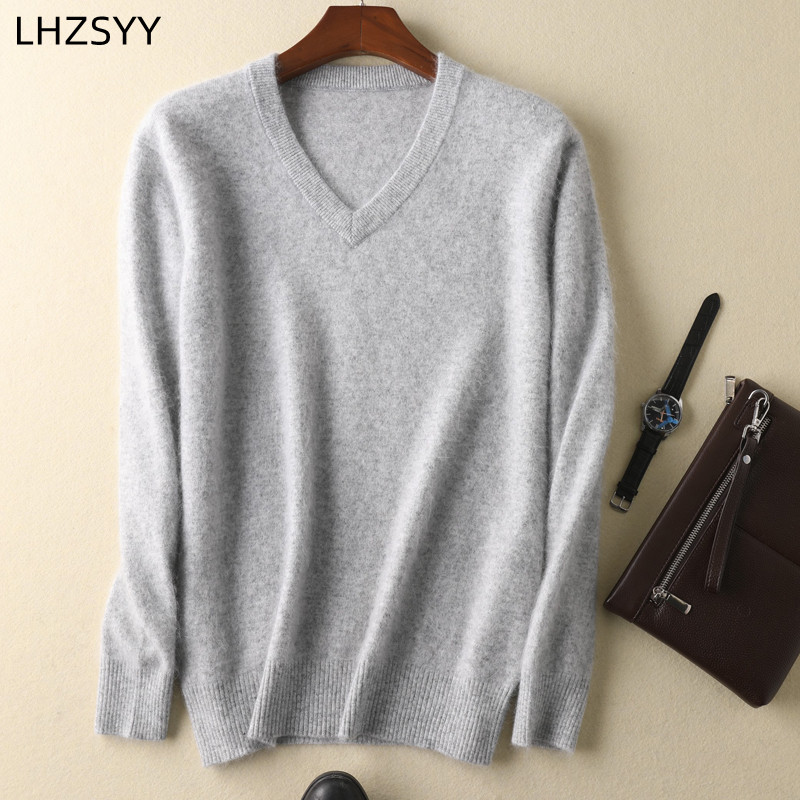 LHZSYY Men's 100% Mink Cashmer - Knitted Cardigan Men 评论和价格