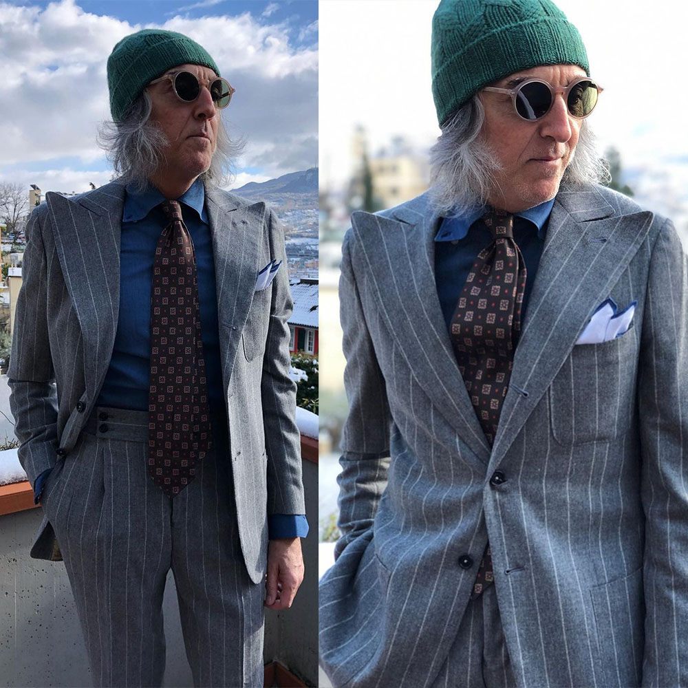 Men Suit Stripe 2 Pieces Singl - Mens Fashion Trajes 评论和价格