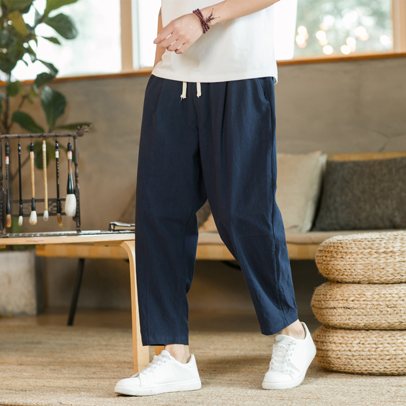 Men's Trousers Cotton Linen Fa - Men'S Fashion Linen Pants 评论和价格