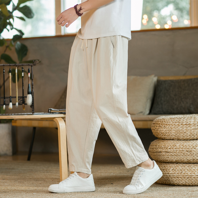 Men's Trousers Cotton Linen Fa - Men'S Fashion Linen Pants 评论和价格