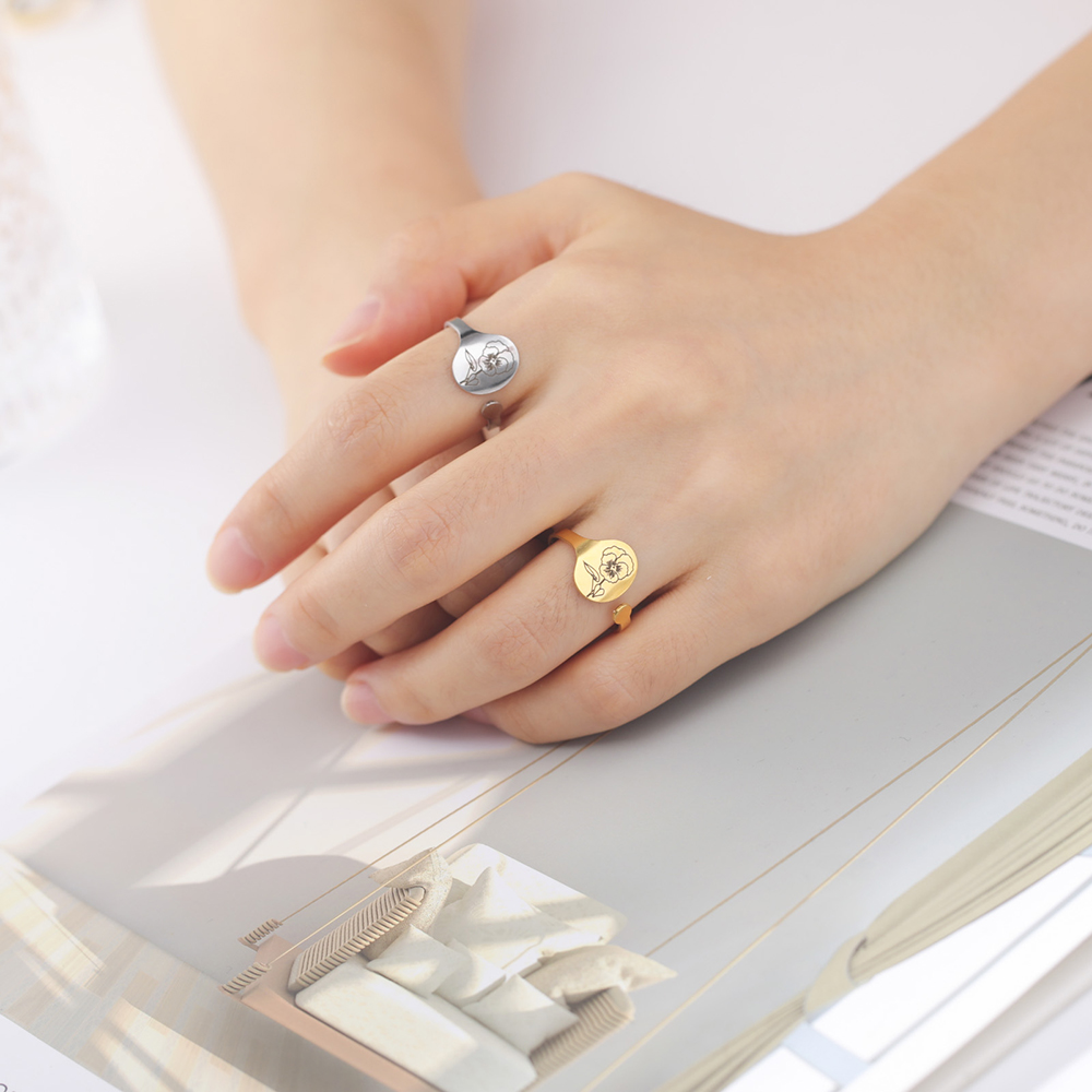Unift Month Flower Ring Stainl - Men'S Fashion Today 评论和价格