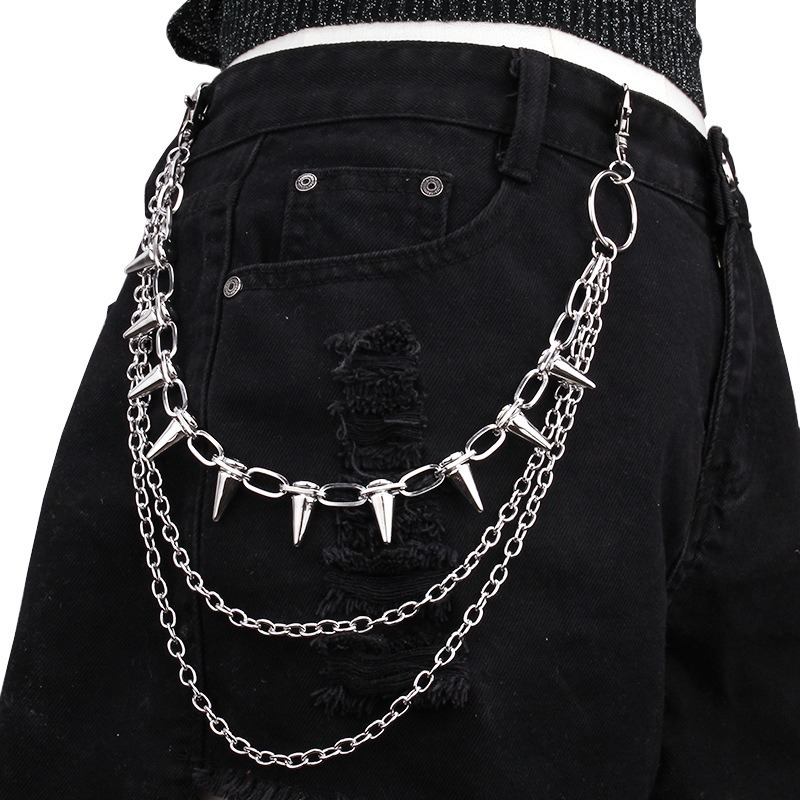 Hip Hop Punk Rock Metal Pants  - Men'S Fashion Linen Pants 评论和价格