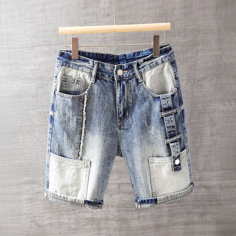 Men's Short Jeans Pants with P - Men'S Fashion Jeans 评论和价格