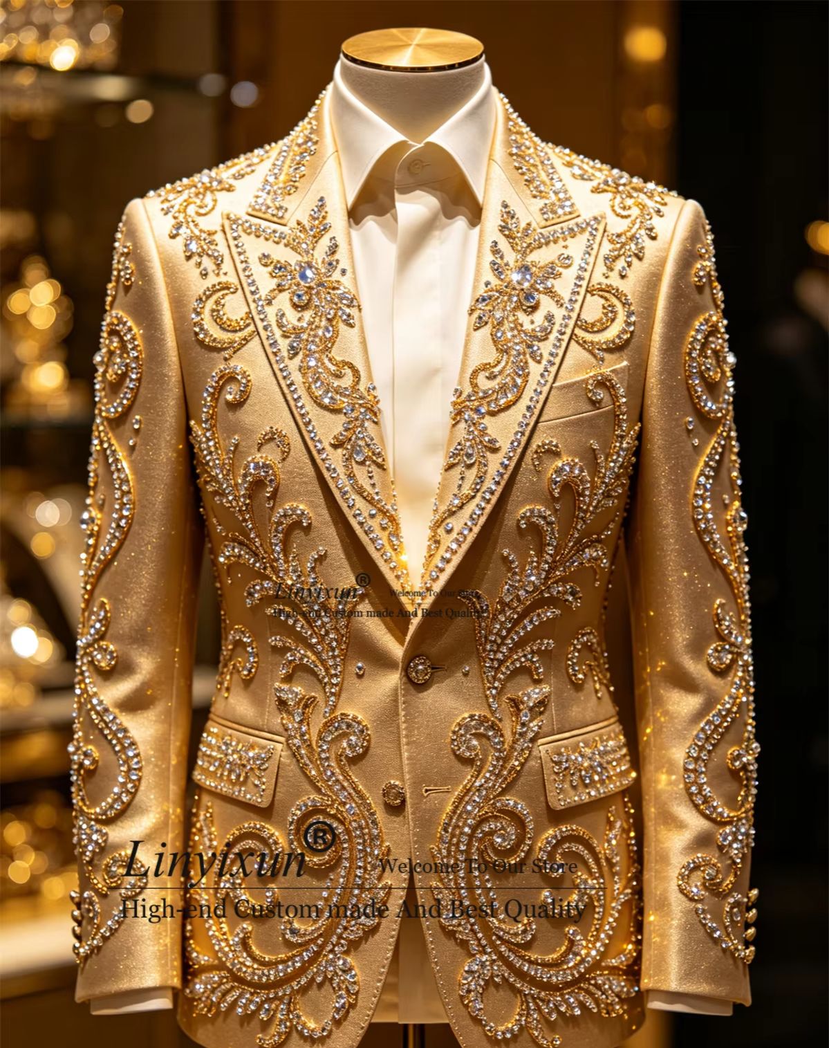High End Stons Crystal Men Sui - Mens Fashion Trajes 评论和价格