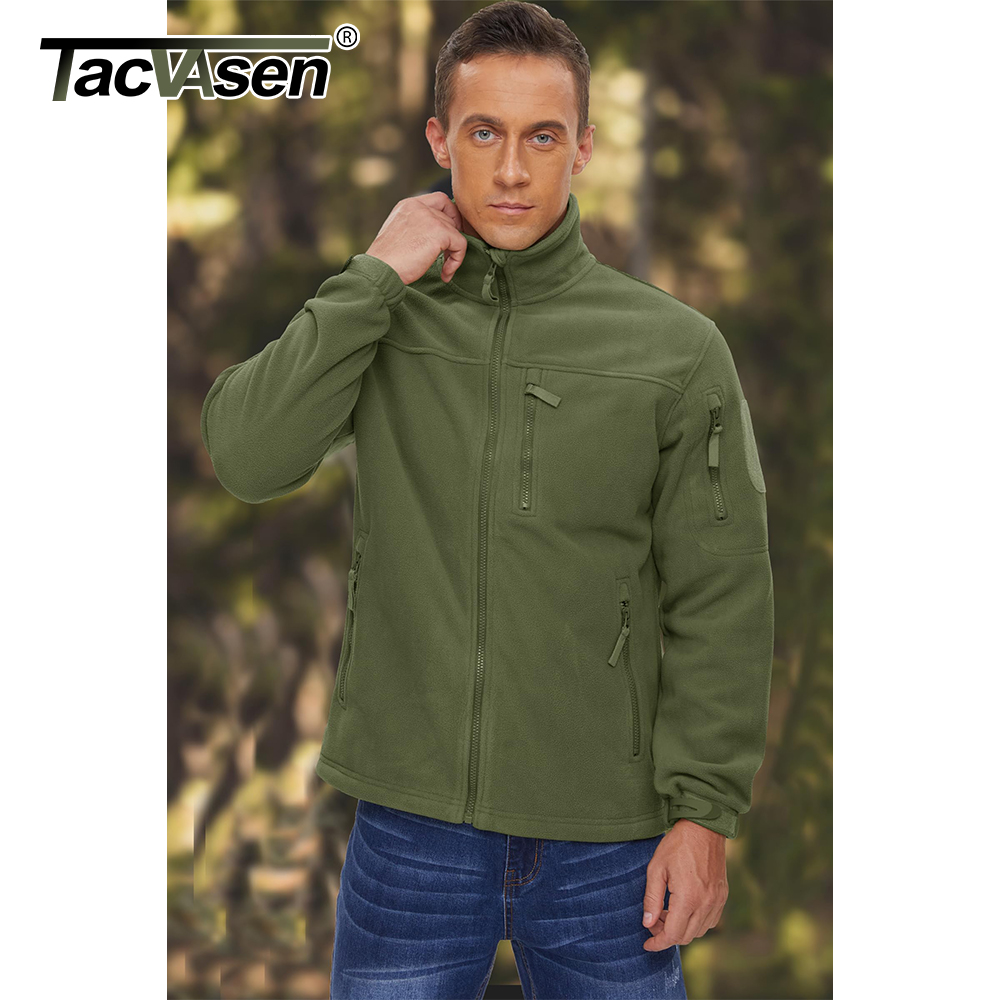 TACVASEN Men's Fleece Jacket S - Windbreaker Men Zip 评论和价格