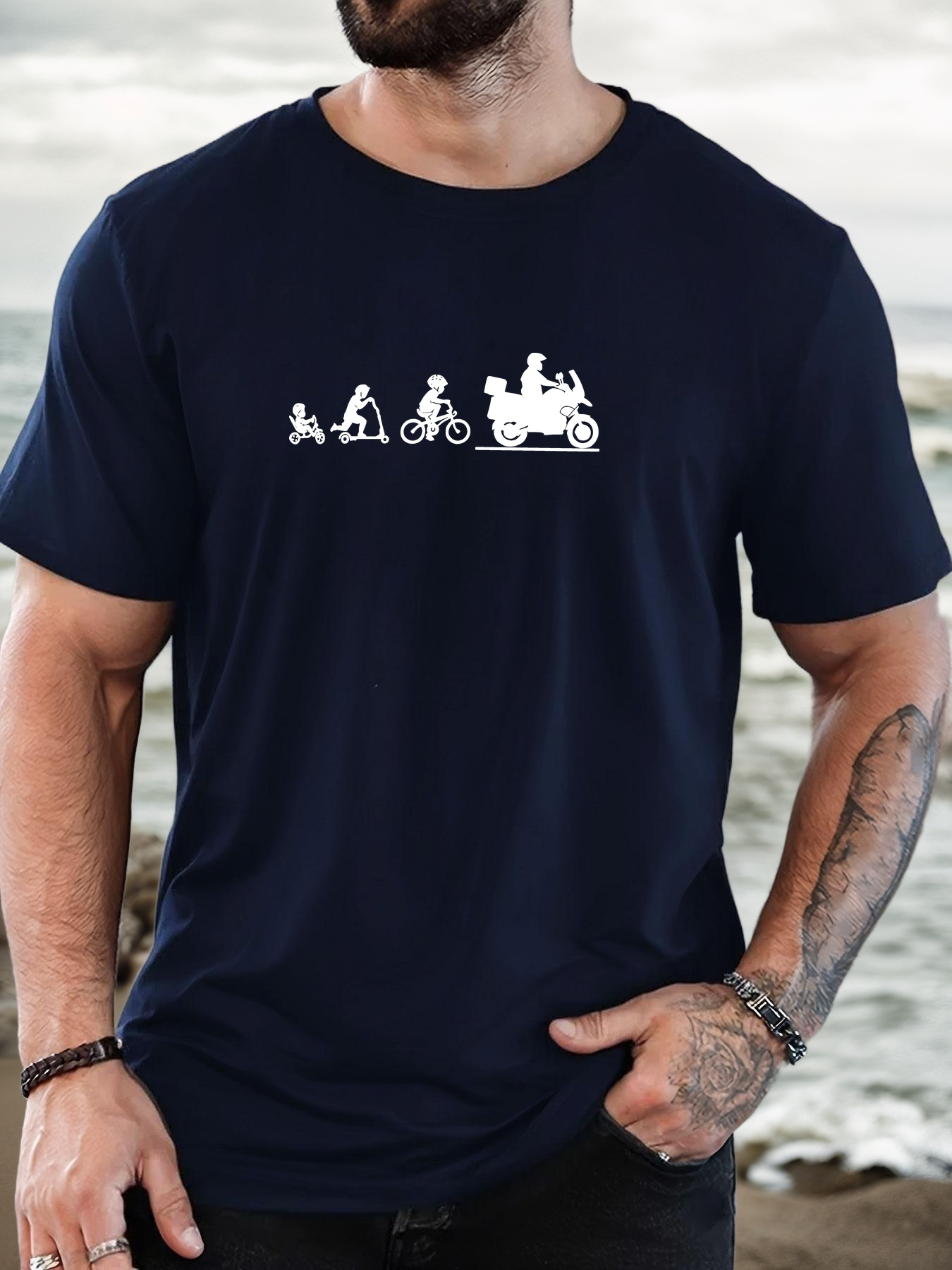 Fashion Mens Black Basic Tee D - Men'S Fashion Evolution 评论和价格