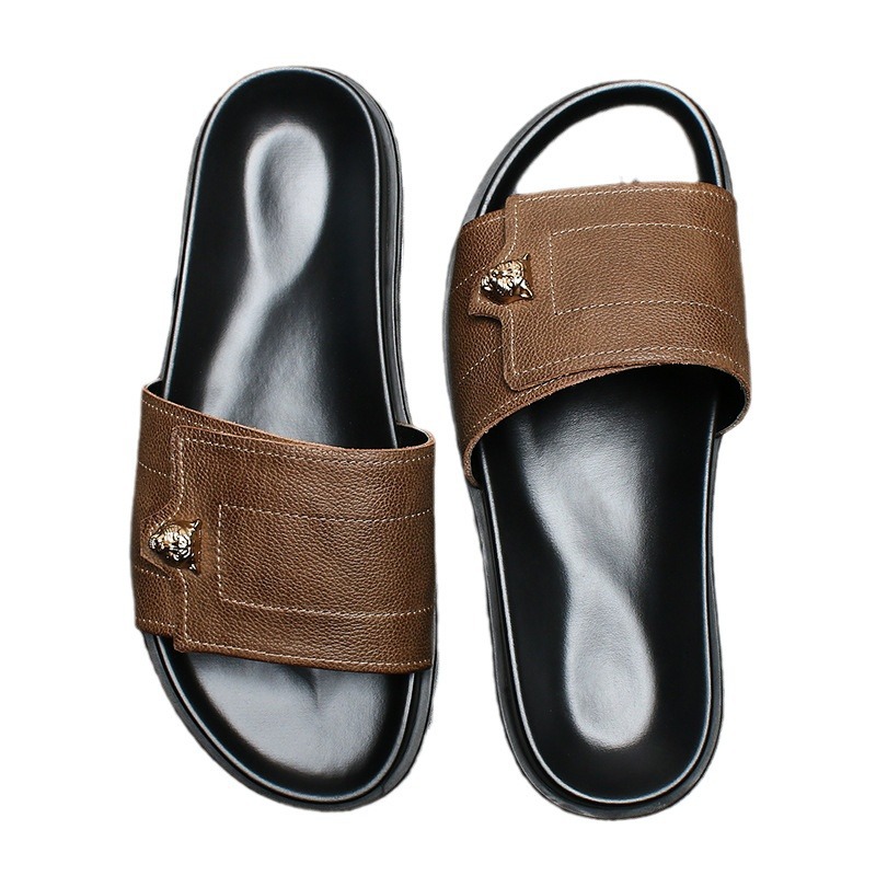 2025 New Genuine Leather Slipp - Mens Fashion Summer 2025 评论和价格